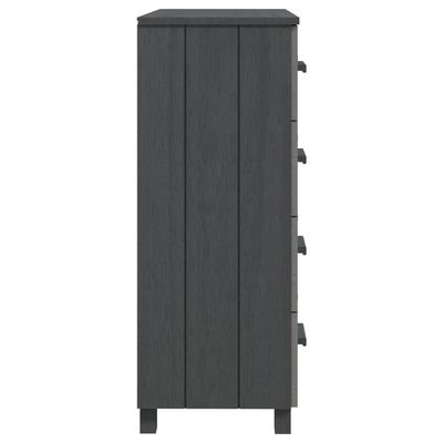 Sideboard HAMAR Dark Grey 79x40x103.5 cm Solid Wood Pine