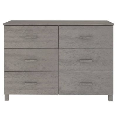 Sideboard HAMAR Light Grey 113x40x80 cm Solid Wood Pine