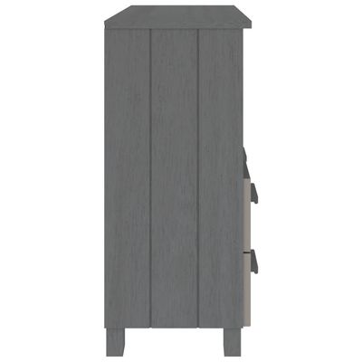 Sideboard HAMAR Dark Grey 85x35x80 cm Solid Wood Pine