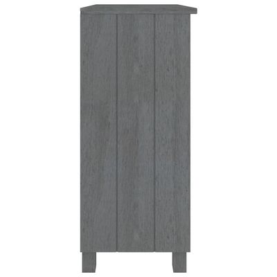 Sideboard HAMAR Dark Grey 85x35x80 cm Solid Wood Pine