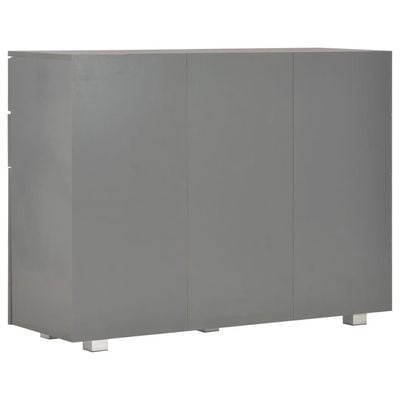 Sideboard High Gloss Grey 107x35x80.5 cm