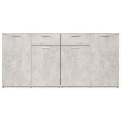 Sideboard Concrete Grey 160x36x75 cm Engineered Wood