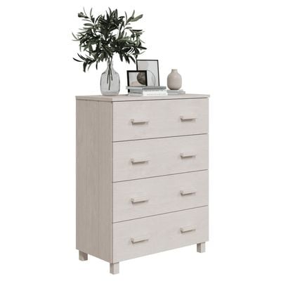 Sideboard HAMAR White 79x40x103.5 cm Solid Wood Pine