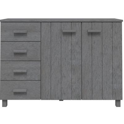 Sideboard HAMAR Dark Grey 113x40x80 cm Solid Wood Pine