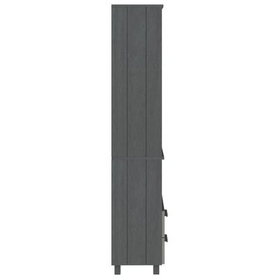 Highboard HAMAR Dark Grey 60x35x180 cm Solid Wood Pine