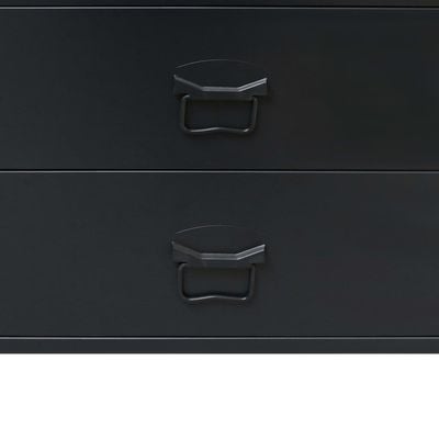 Chest of Drawers Metal Industrial Style 78x40x93 cm Black