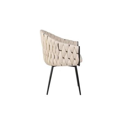 Wooden Twist Luxurious with Tufted Design Velvet Fabric Modern Cafe Dining Chair and Sturdy Metal Legs with 1 Cushion