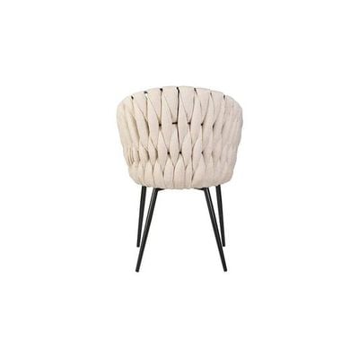 Wooden Twist Luxurious with Tufted Design Velvet Fabric Modern Cafe Dining Chair and Sturdy Metal Legs with 1 Cushion