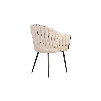 Wooden Twist Luxurious with Tufted Design Velvet Fabric Modern Cafe Dining Chair and Sturdy Metal Legs with 1 Cushion