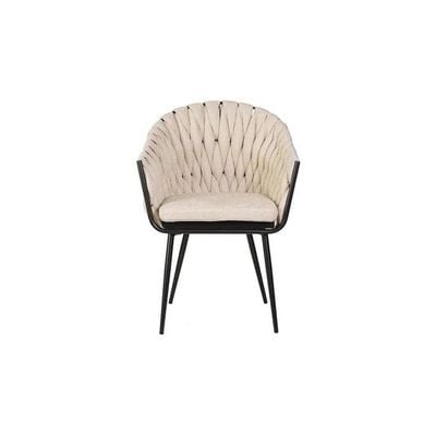 Wooden Twist Luxurious with Tufted Design Velvet Fabric Modern Cafe Dining Chair and Sturdy Metal Legs with 1 Cushion