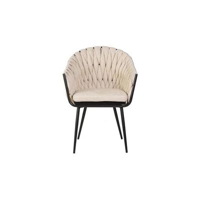 Wooden Twist Luxurious with Tufted Design Velvet Fabric Modern Cafe Dining Chair and Sturdy Metal Legs with 1 Cushion