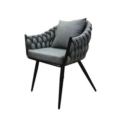 Wooden Twist Luxurious with Tufted Design Velvet Fabric Modern Cafe Dining Chair and Sturdy Metal Legs with 1 Cushion