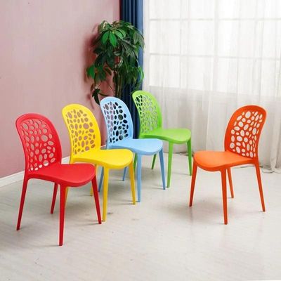 Wooden Twist Flexile Strong Modern Back Stacking Chair Stylish Dining Chair for Plastic Cafe Restaurant, Indoor & Outdoor Use