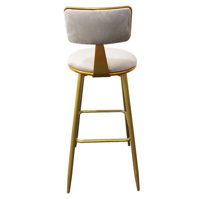 Wooden Twist Stabilize Chair with Soft Comfort Seat, Golden Painting Metal Frame - Ideal for Kitchen Island, Counter, Office, and Restaurant\