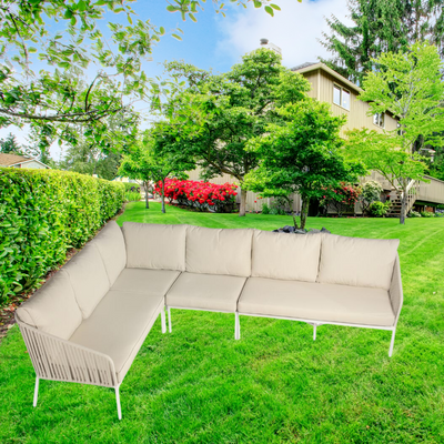 Corcega White Modular Sofa Set