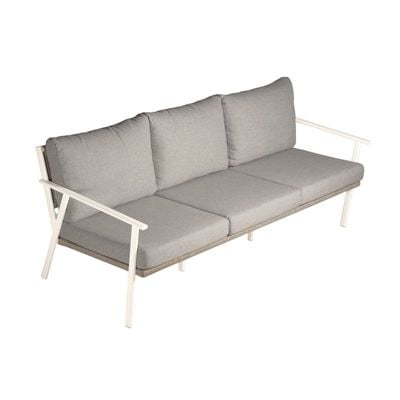 Dubai White 3-Seater Sofa