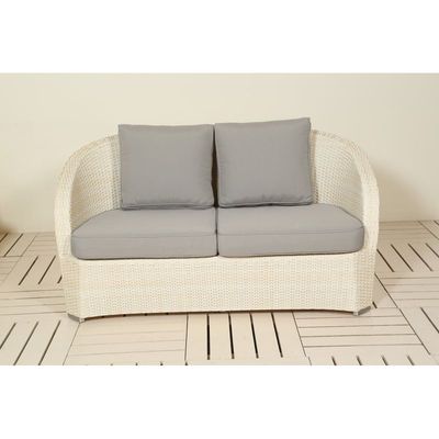 Grenada White 2-Seater Sofa