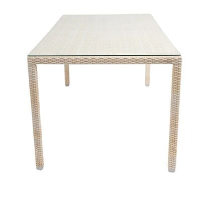 Nice White Rectangle Dining Table