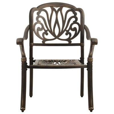 Garden Chairs 2 pcs Cast Aluminium Bronze