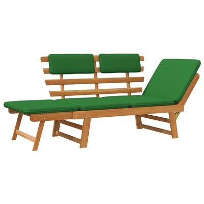 Garden Bench with Cushions 2-in-1 190 cm Solid Acacia Wood