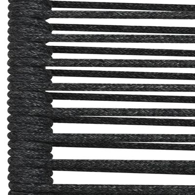 Garden Chairs 4 pcs Cotton Rope and Steel Black