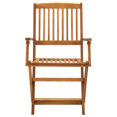 Folding Outdoor Chairs 2 pcs Solid Acacia Wood