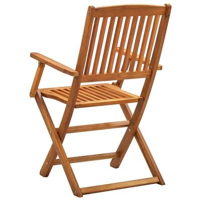 Folding Outdoor Chairs 2 pcs Solid Acacia Wood