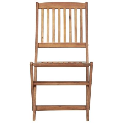 Folding Outdoor Chairs 8 pcs Solid Acacia Wood