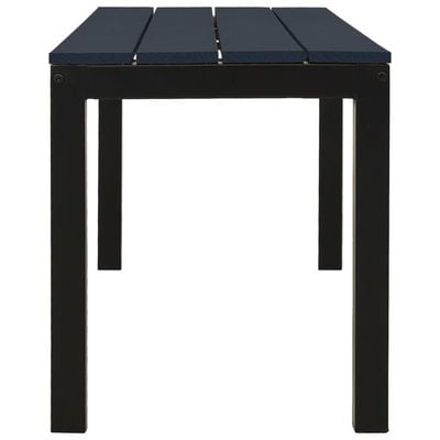 Garden Bench 110 cm Steel and WPC Black