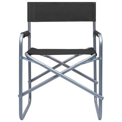 Director's Chairs 2 pcs Steel Black