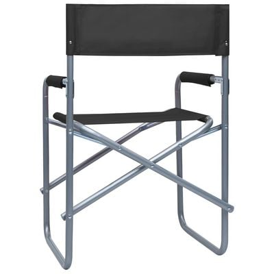 Director's Chairs 2 pcs Steel Black