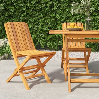 Folding Garden Chairs 2 pcs 47x47x89 cm Solid Wood Teak