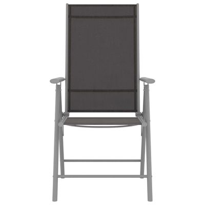 Folding Garden Chairs 6 pcs Textilene Black