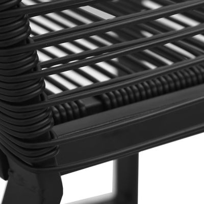 Garden Chairs 2 pcs Black PVC Rattan