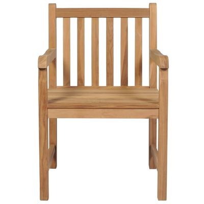Garden Chairs 2 pcs with Wine Red Cushions Solid Teak Wood