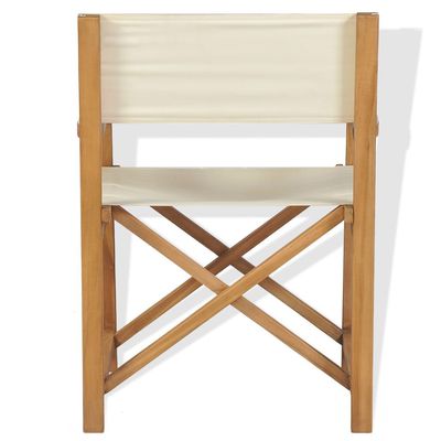 Folding Director's Chairs 2 pcs Solid Teak Wood