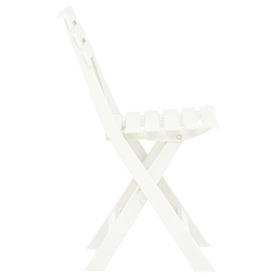 Folding Garden Chairs 2 pcs Plastic White