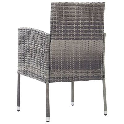 Garden Chairs 4 pcs Poly Rattan Anthracite