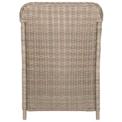 Outdoor Chairs with Cushions 2 pcs Poly Rattan Brown