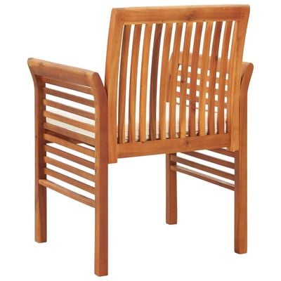 Garden Dining Chairs with Cushions 8 pcs Solid Wood Acacia