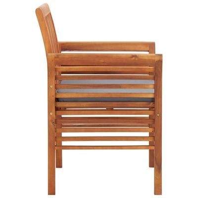 Garden Dining Chairs with Cushions 8 pcs Solid Wood Acacia