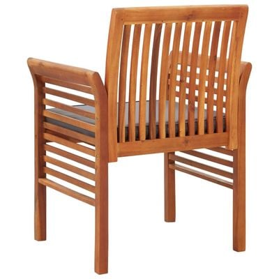 Garden Dining Chairs with Cushions 8 pcs Solid Wood Acacia