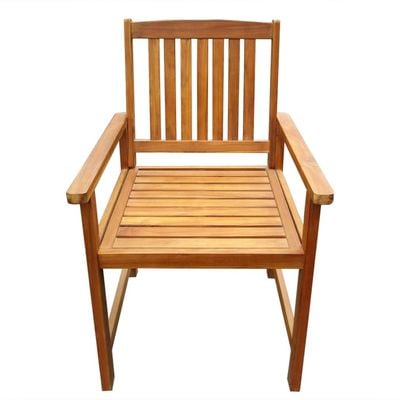 Garden Chairs 2 pcs Solid Acacia Wood Brown