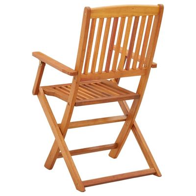 Folding Garden Chairs 2 pcs Solid Eucalyptus Wood