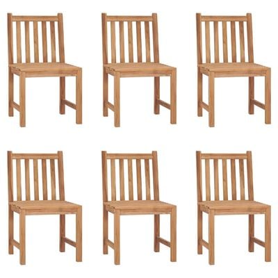 Garden Chairs 6 pcs Solid Teak Wood