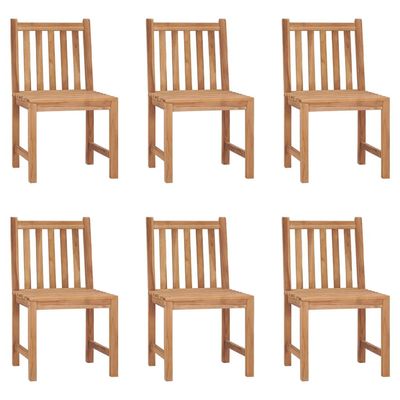 Garden Chairs 6 pcs Solid Teak Wood