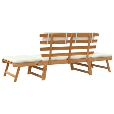 Garden Bench with Cushions 2-in-1 190 cm Solid Acacia Wood