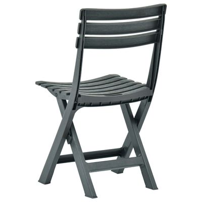 Folding Garden Chair 2 pcs Plastic Green