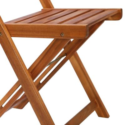 Outdoor Bistro Chairs 2 pcs Solid Acacia Wood