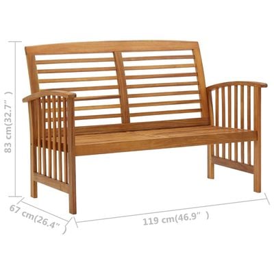 Garden Bench 119 cm Solid Acacia Wood